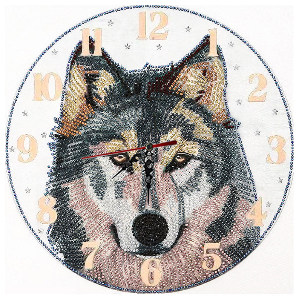 Animal Clock Part Special Shape Diamond DIY Painting Kit 5D Mosaic Clocks