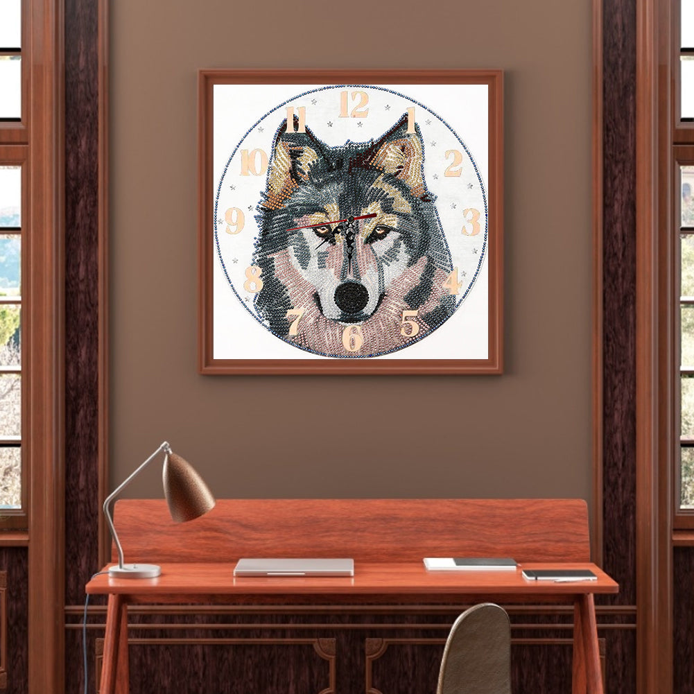 Animal Clock Part Special Shape Diamond DIY Painting Kit 5D Mosaic Clocks