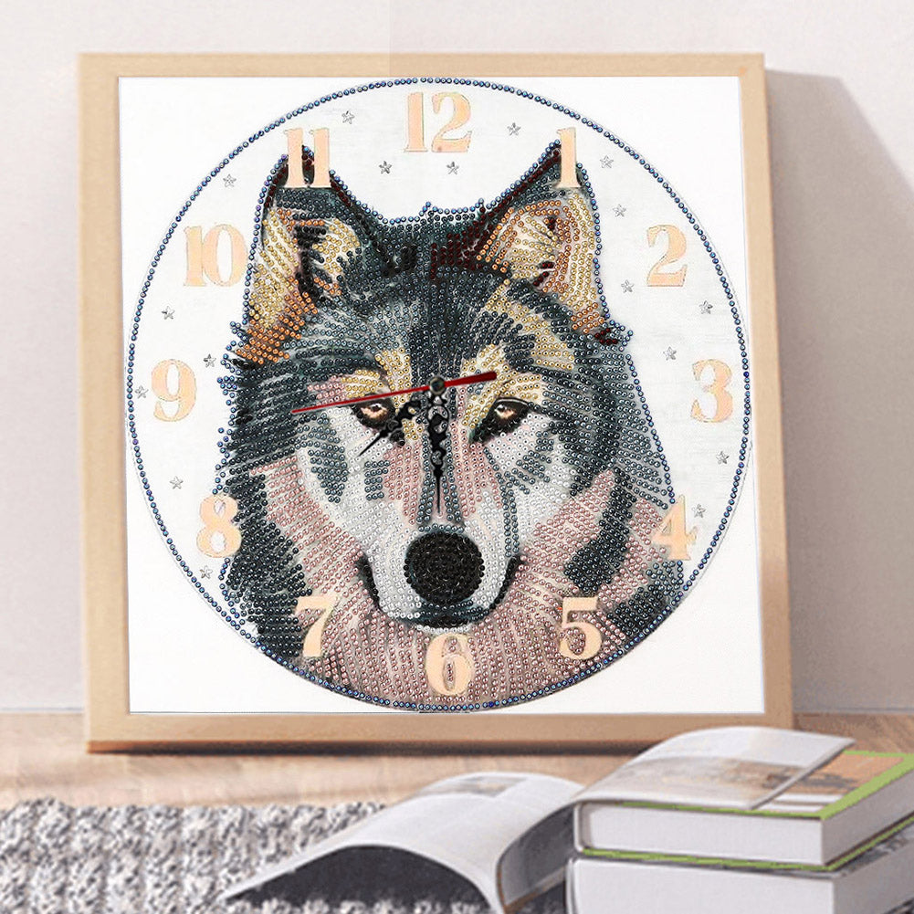 Animal Clock Part Special Shape Diamond DIY Painting Kit 5D Mosaic Clocks