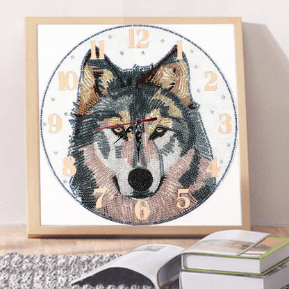 Animal Clock Part Special Shape Diamond DIY Painting Kit 5D Mosaic Clocks