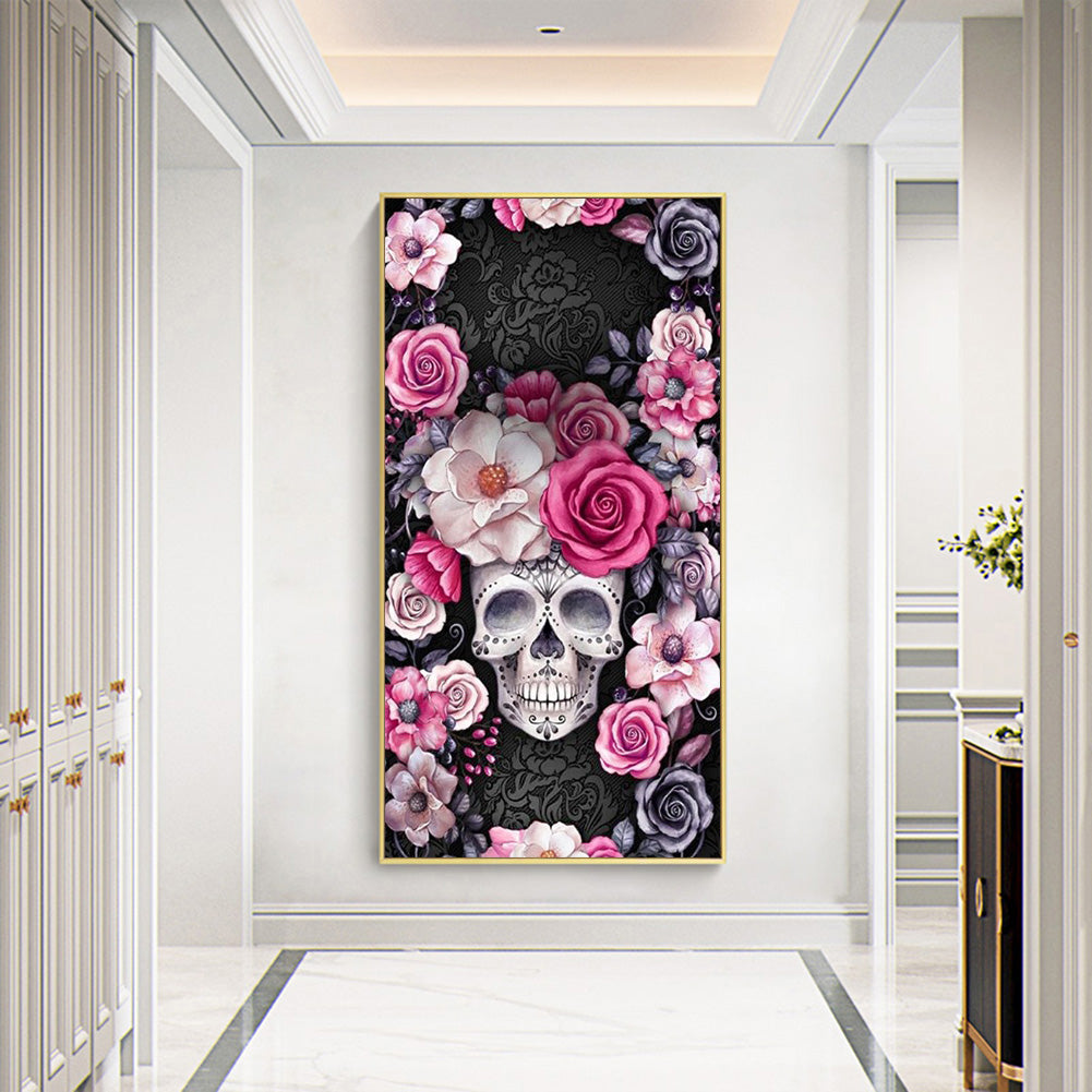 Skull - Full Round Drill Diamond Painting 40*80CM
