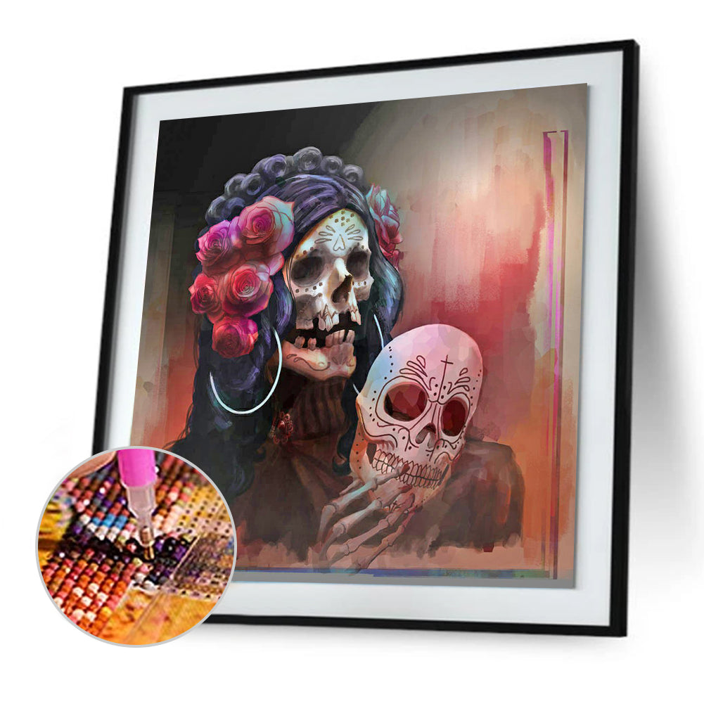 Halloween Skeleton - Full Square Drill Diamond Painting 40*40CM