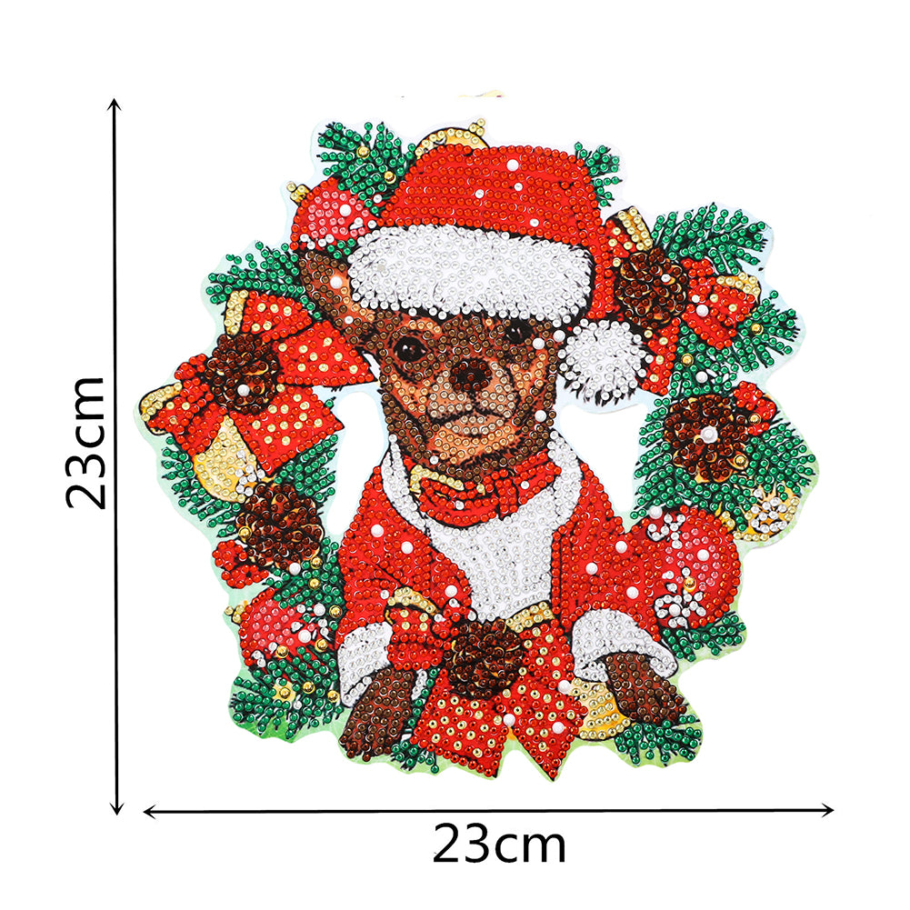 Festival Diamond Wreath DIY 5D Mosaic Resin Painting Kit Rhinestone Garland