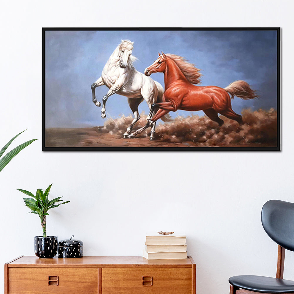 Running Horse - Full Round Drill Diamond Painting 80*40CM
