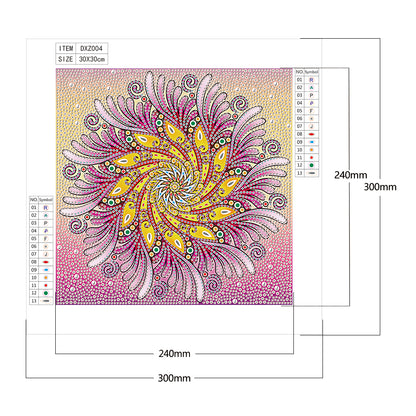 Datura - Special Shaped Drill Diamond Painting 30*30CM