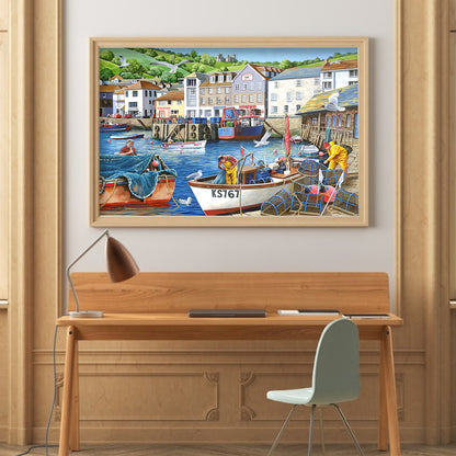Street Houses - Full Round Drill Diamond Painting 50*40CM