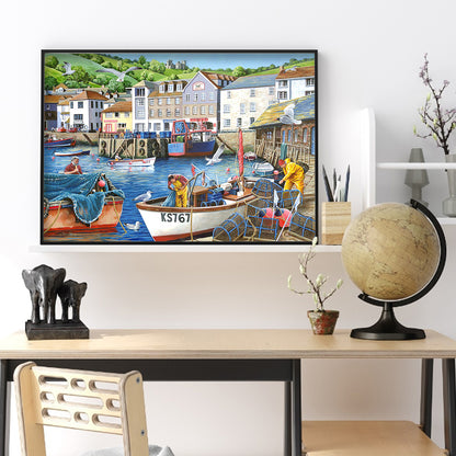Street Houses - Full Round Drill Diamond Painting 50*40CM