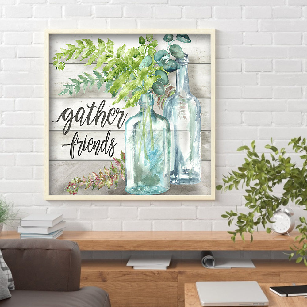 Flower Vase - Full Round Drill Diamond Painting 30*30CM