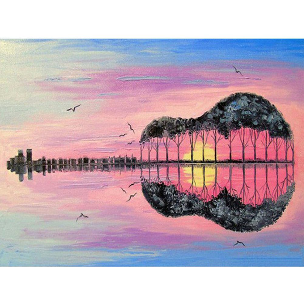 Guitar Scenery - Full Round Drill Diamond Painting 40*30CM