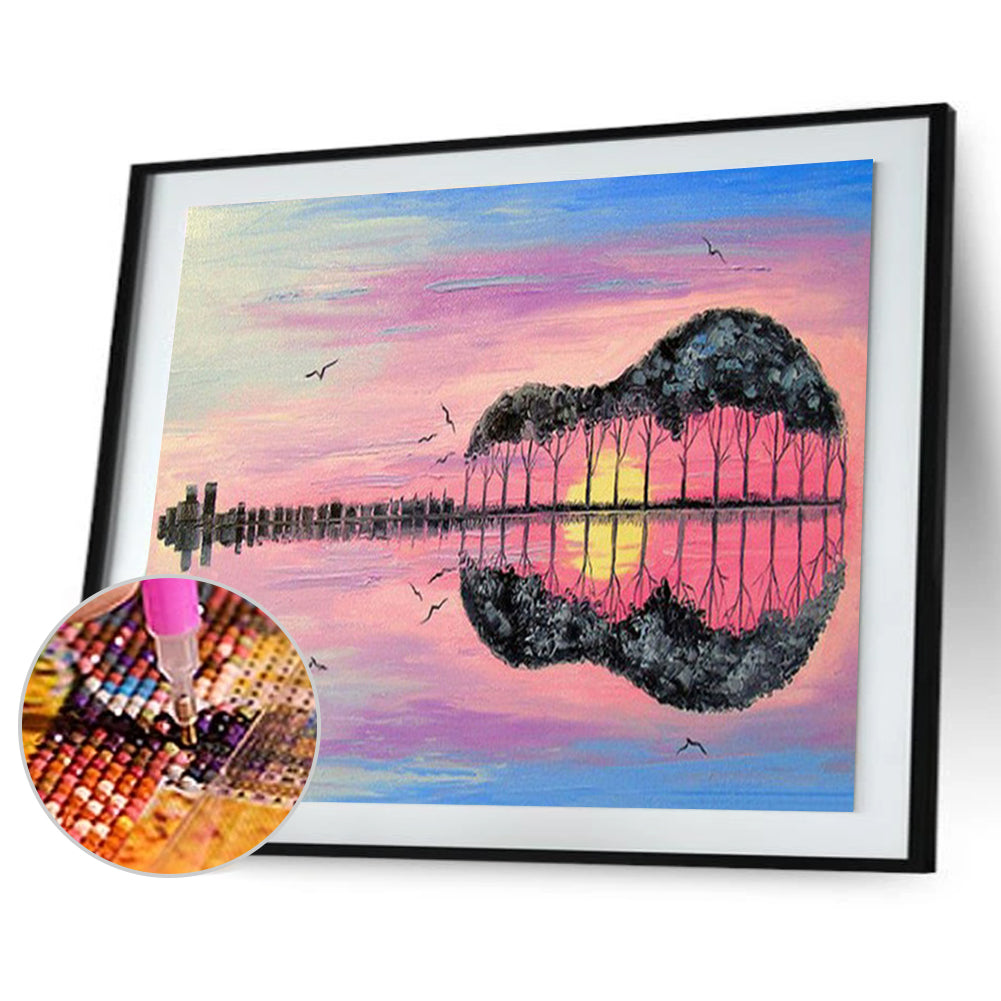 Guitar Scenery - Full Round Drill Diamond Painting 40*30CM