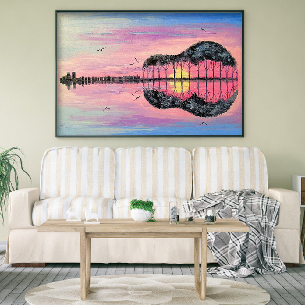 Guitar Scenery - Full Round Drill Diamond Painting 40*30CM