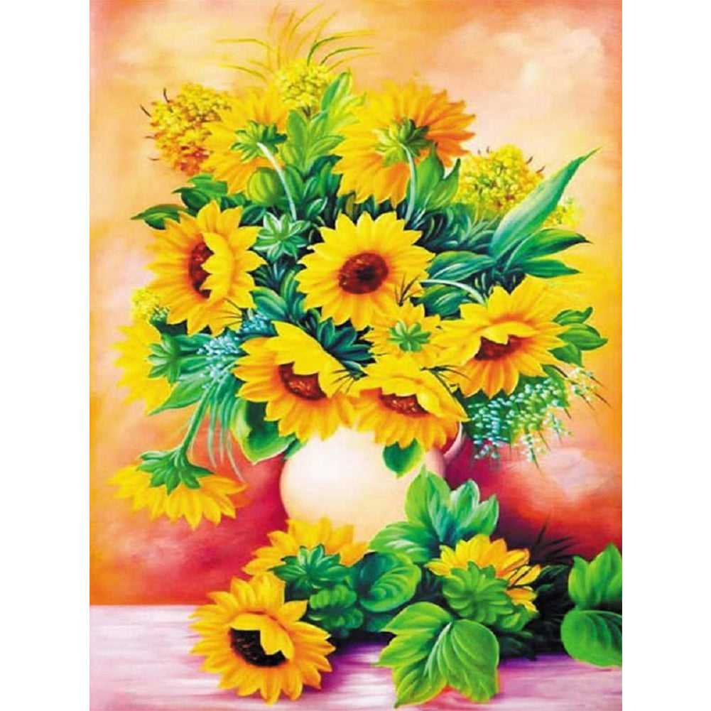 Chrysanthemum - Full Round Drill Diamond Painting 30*40CM
