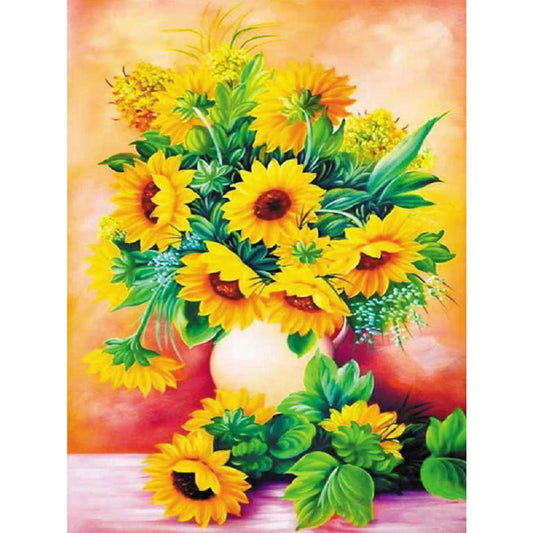 Chrysanthemum - Full Round Drill Diamond Painting 30*40CM