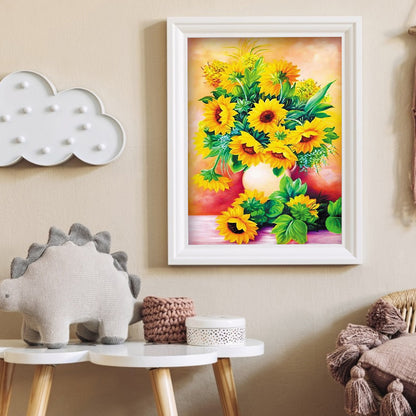 Chrysanthemum - Full Round Drill Diamond Painting 30*40CM