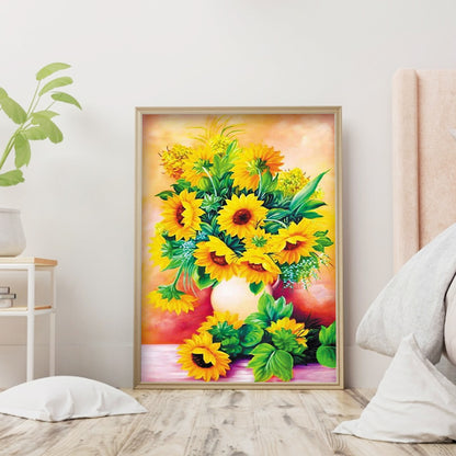 Chrysanthemum - Full Round Drill Diamond Painting 30*40CM