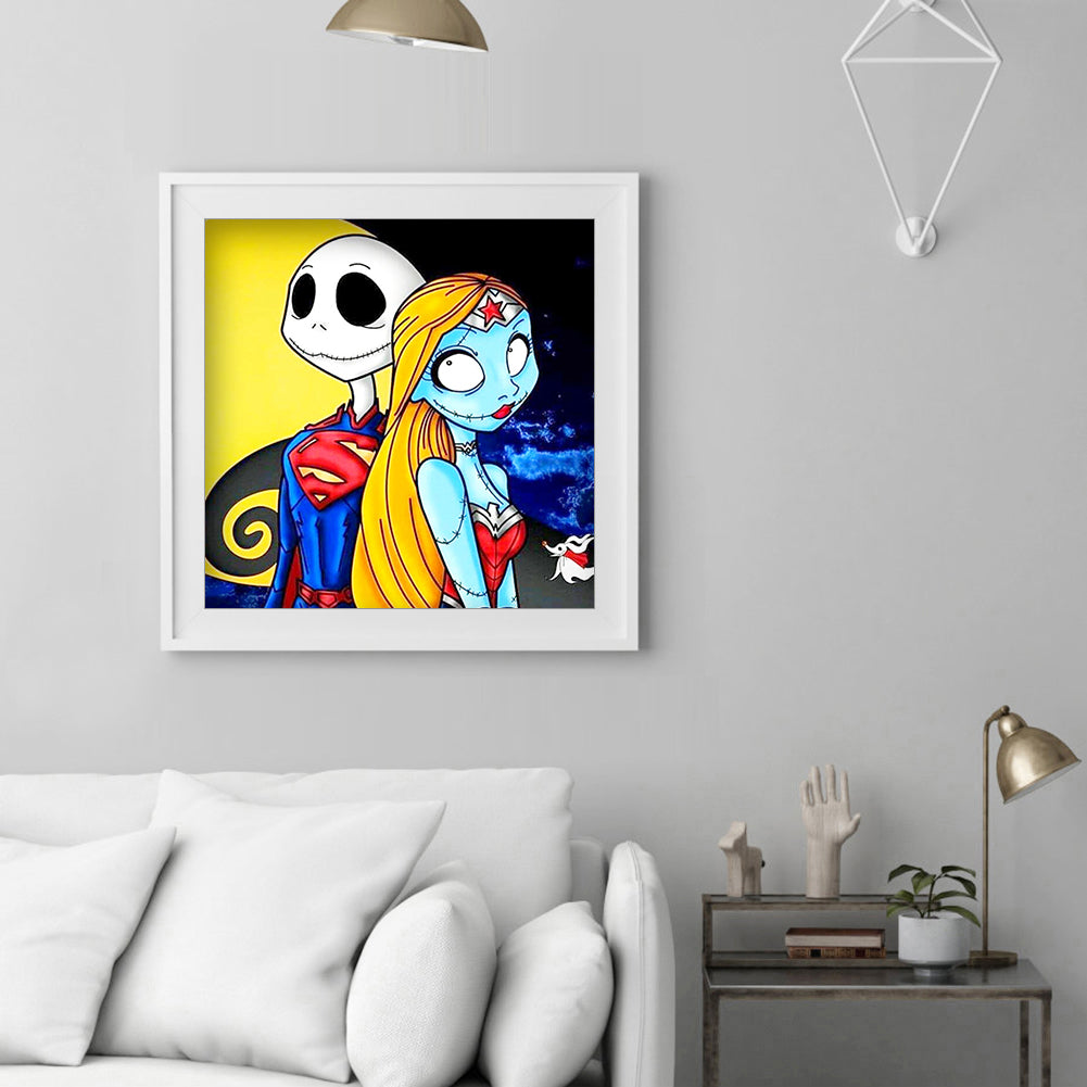 Cartoon Skull - Full Round Drill Diamond Painting 30*30CM