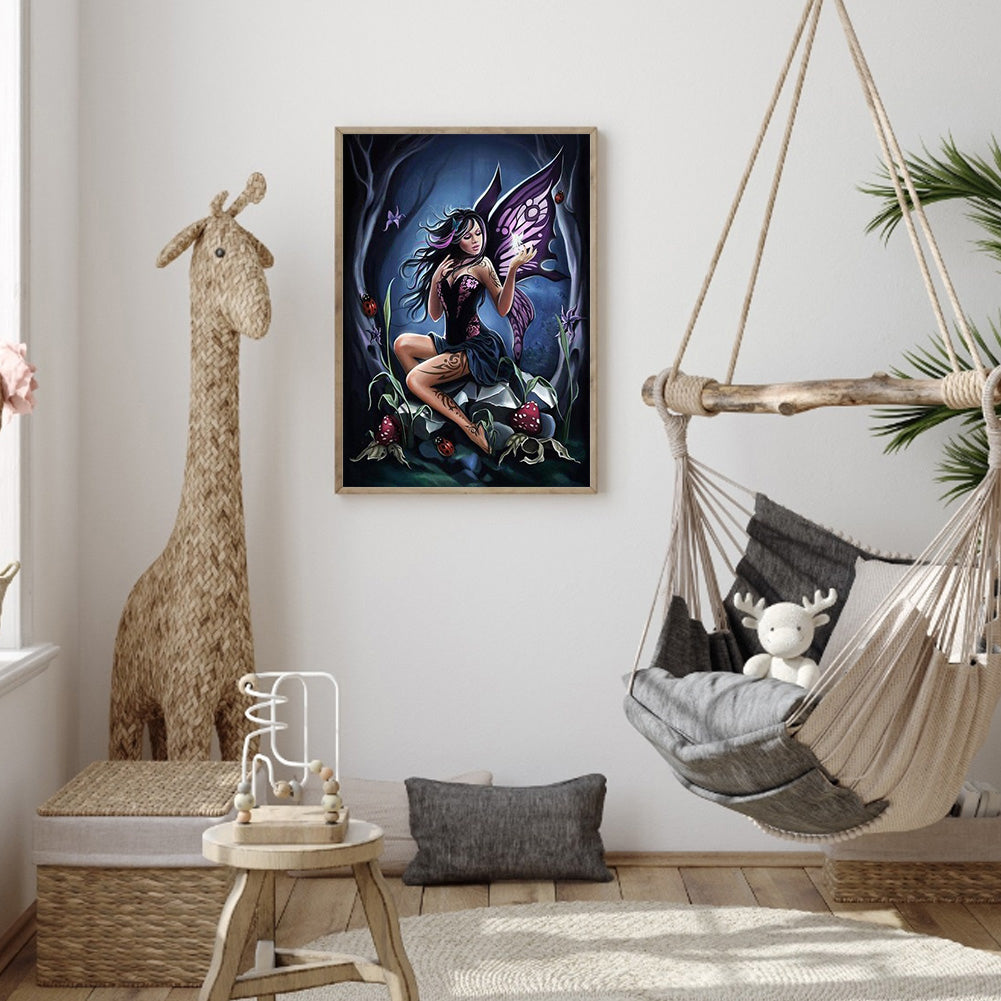 Girl - Full Round Drill Diamond Painting 30*40CM