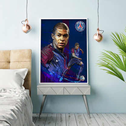 Mbappe - Full Round Drill Diamond Painting 30*40CM