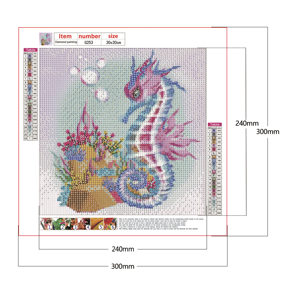 Sea Horse - Full Round Drill Diamond Painting 30*30CM