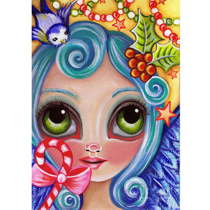 Girl - Full Round Drill Diamond Painting 30*40CM