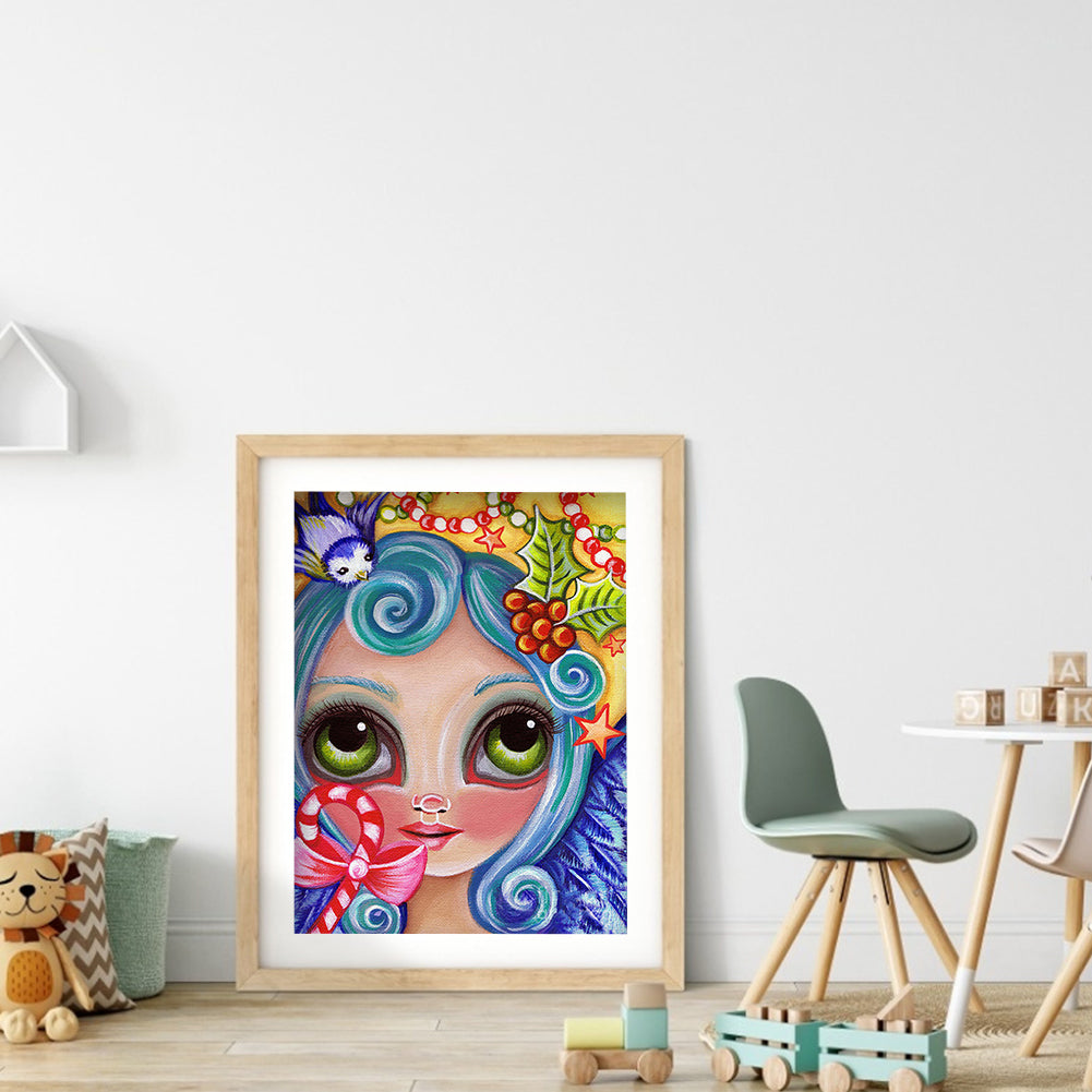Girl - Full Round Drill Diamond Painting 30*40CM