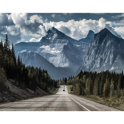Mountain Road - Full Round Drill Diamond Painting 40*30CM