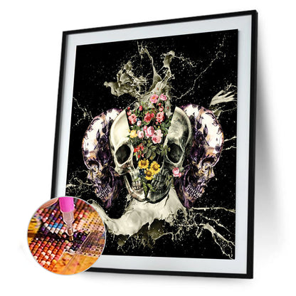 Skull - Full Round Drill Diamond Painting 30*40CM