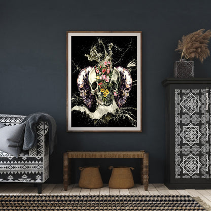 Skull - Full Round Drill Diamond Painting 30*40CM