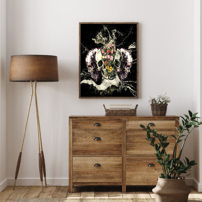 Skull - Full Round Drill Diamond Painting 30*40CM