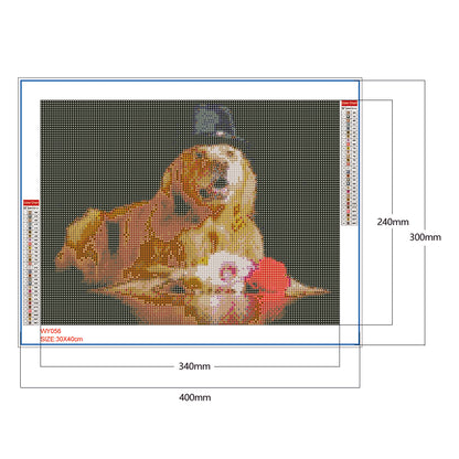 Dog - Full Round Drill Diamond Painting 40*30CM