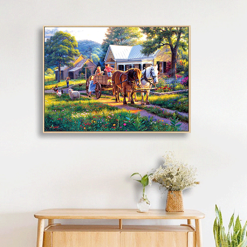 Farm - Full Round Drill Diamond Painting 40*30CM