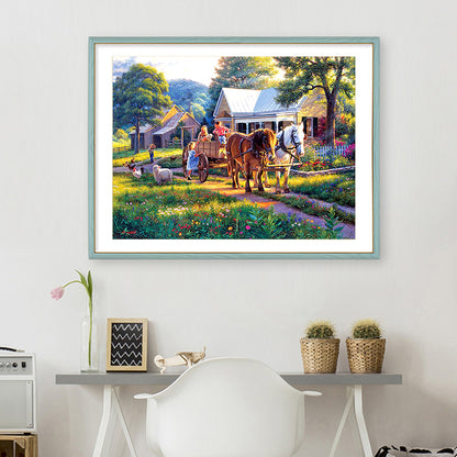 Farm - Full Round Drill Diamond Painting 40*30CM
