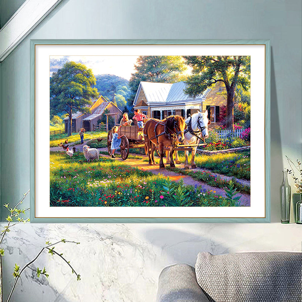 Farm - Full Round Drill Diamond Painting 40*30CM