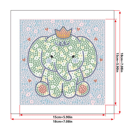 Elephant - Special Shaped Drill Diamond Painting 18*18CM