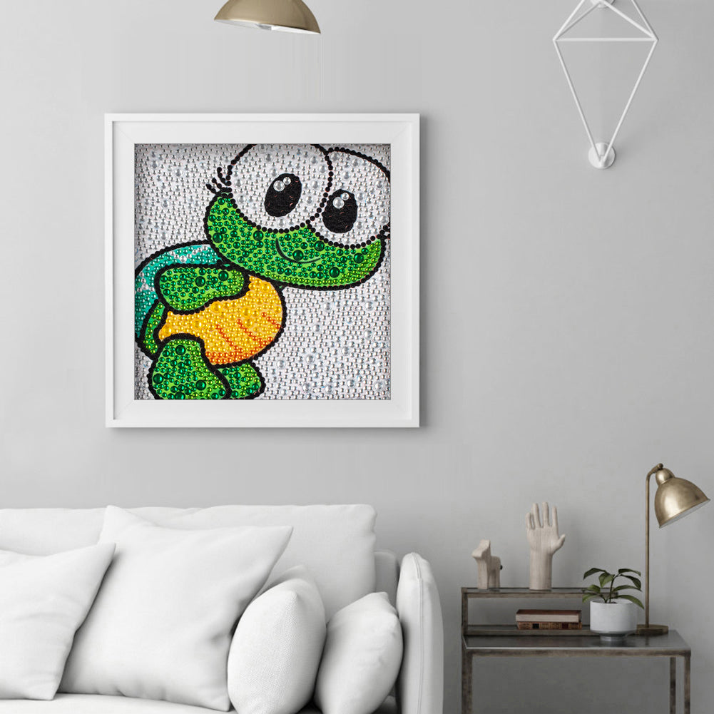 Cartoon Turtle - Special Shaped Drill Diamond Painting 18*18CM