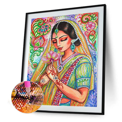 Girl - Special Shaped Drill Diamond Painting 30*40CM