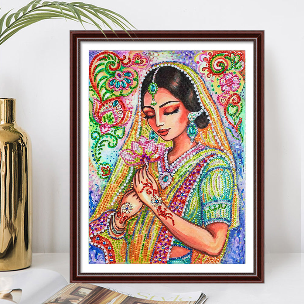 Girl - Special Shaped Drill Diamond Painting 30*40CM