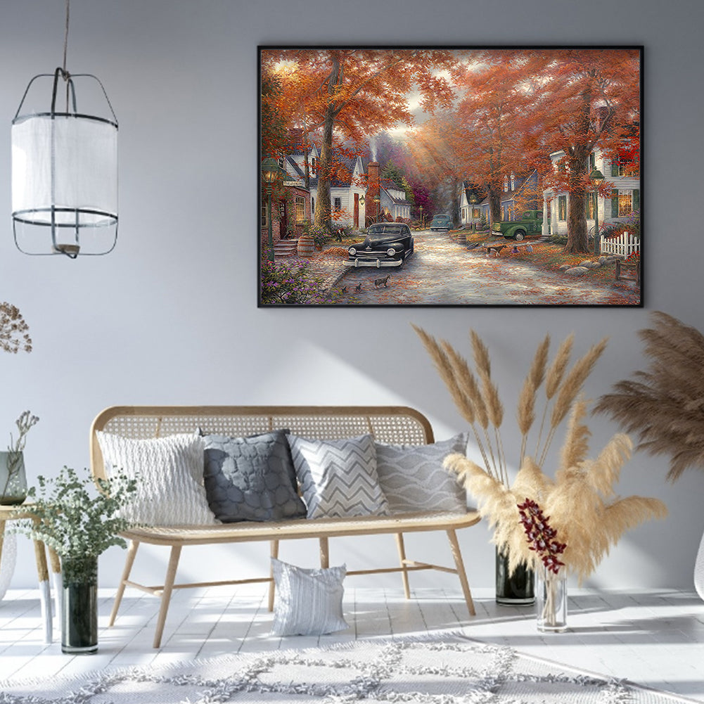 House Street - Full Round Drill Diamond Painting 50*40CM