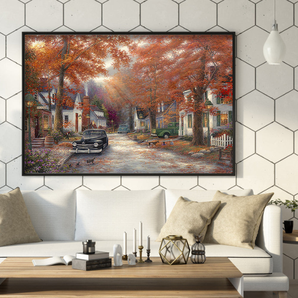 House Street - Full Round Drill Diamond Painting 50*40CM