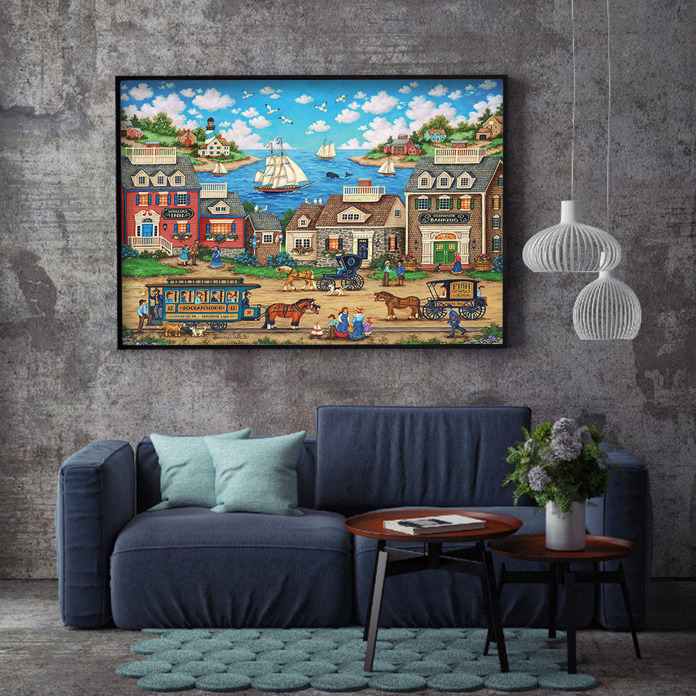 House Street - Full Round Drill Diamond Painting 50*40CM