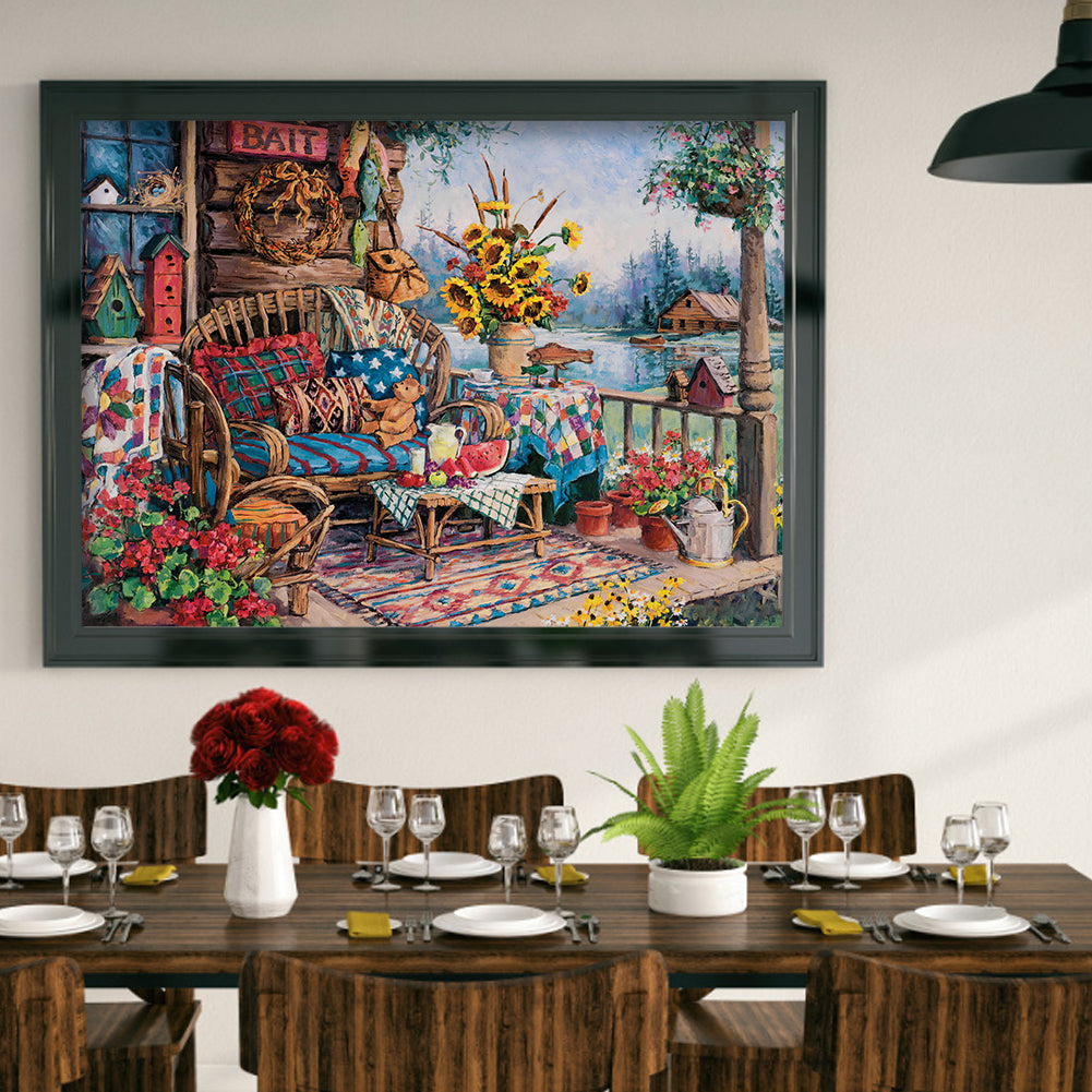 House Street - Full Round Drill Diamond Painting 50*40CM
