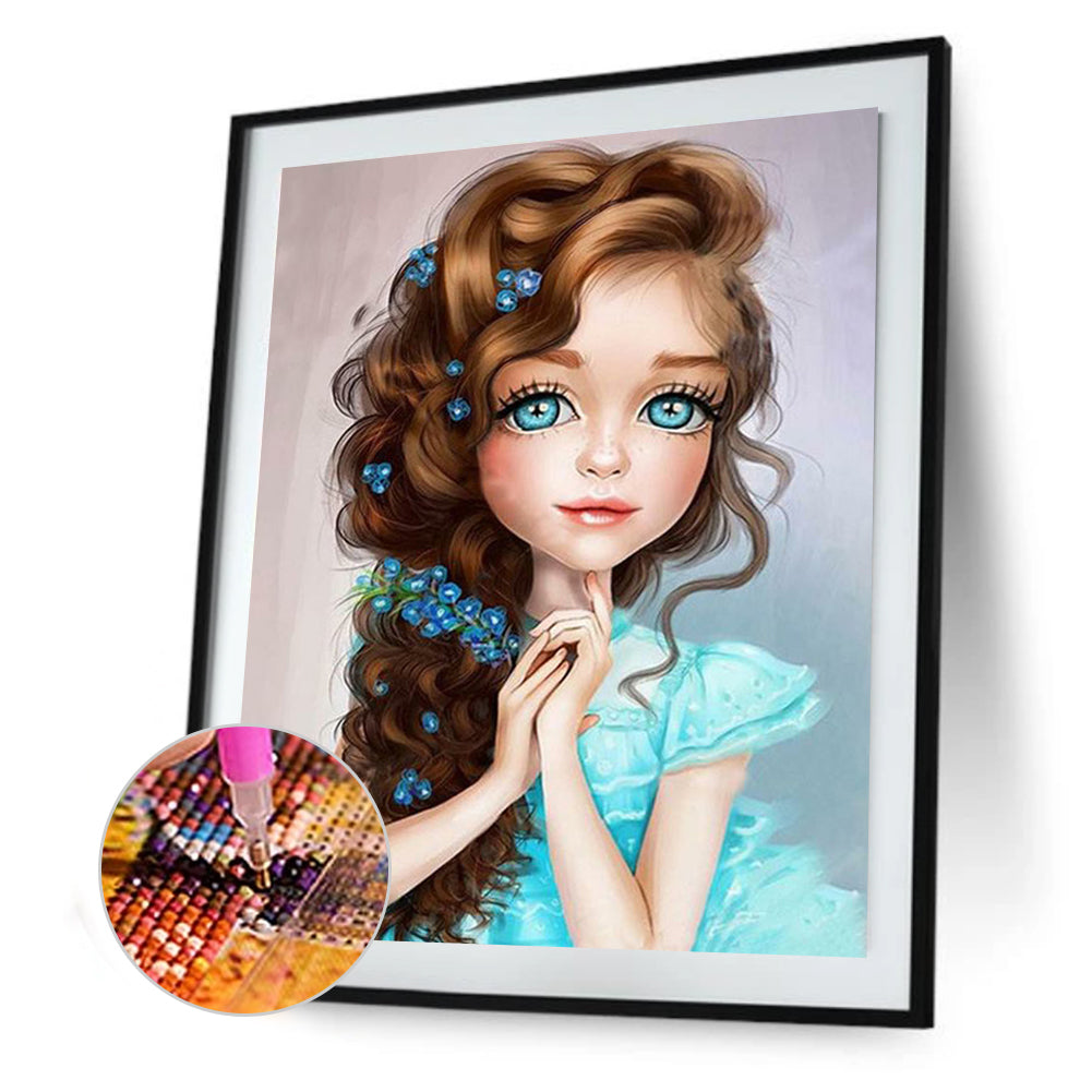 Flower Girl - Full Round Drill Diamond Painting 30*40CM