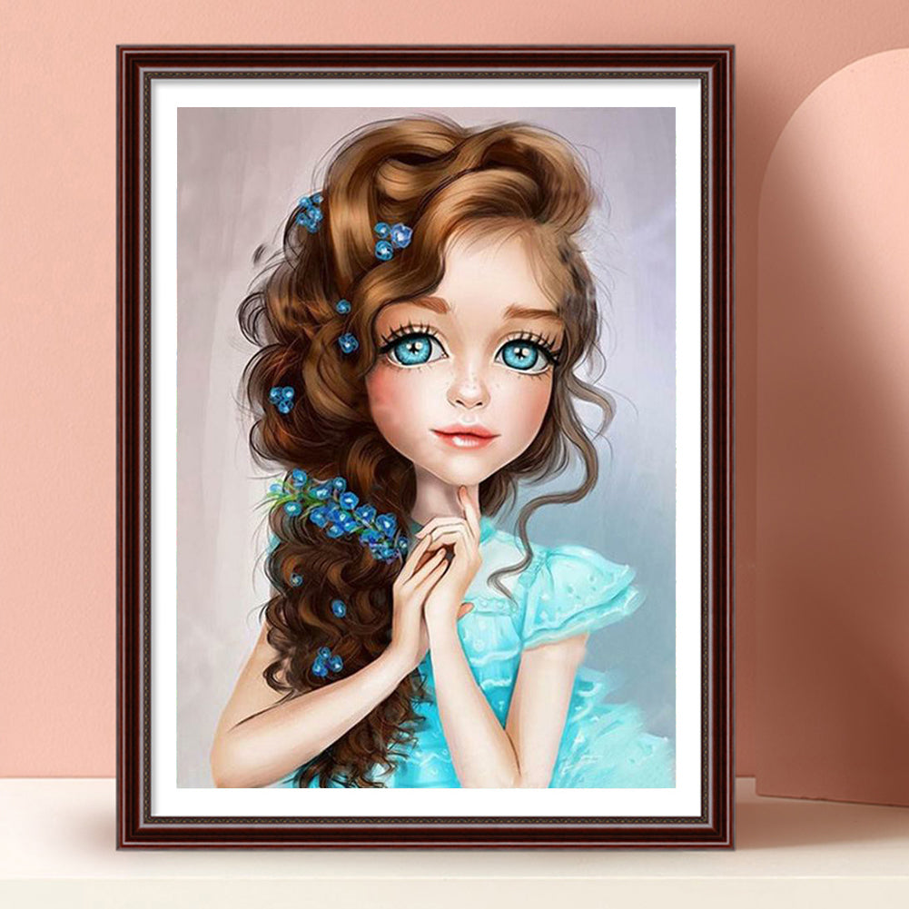 Flower Girl - Full Round Drill Diamond Painting 30*40CM