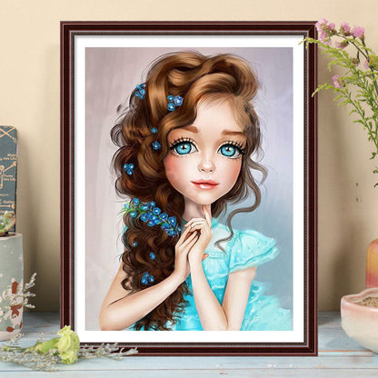 Flower Girl - Full Round Drill Diamond Painting 30*40CM