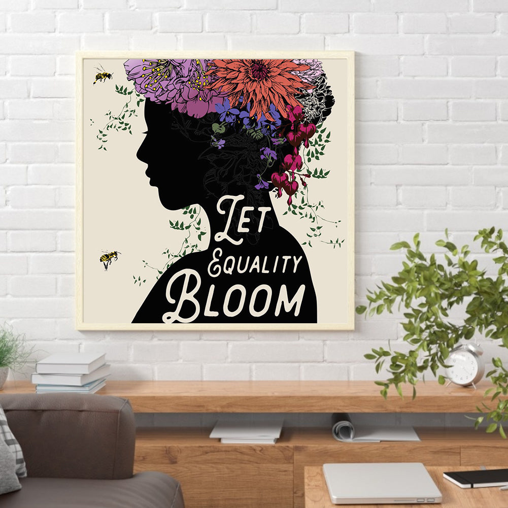 Flower Girl - Full Round Drill Diamond Painting 40*40CM