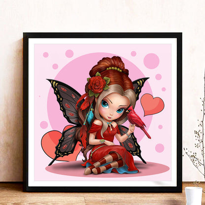 Cartoon Girl - Special Shaped Drill Diamond Painting 30*30CM