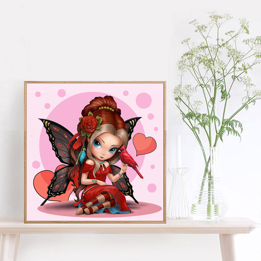 Cartoon Girl - Special Shaped Drill Diamond Painting 30*30CM