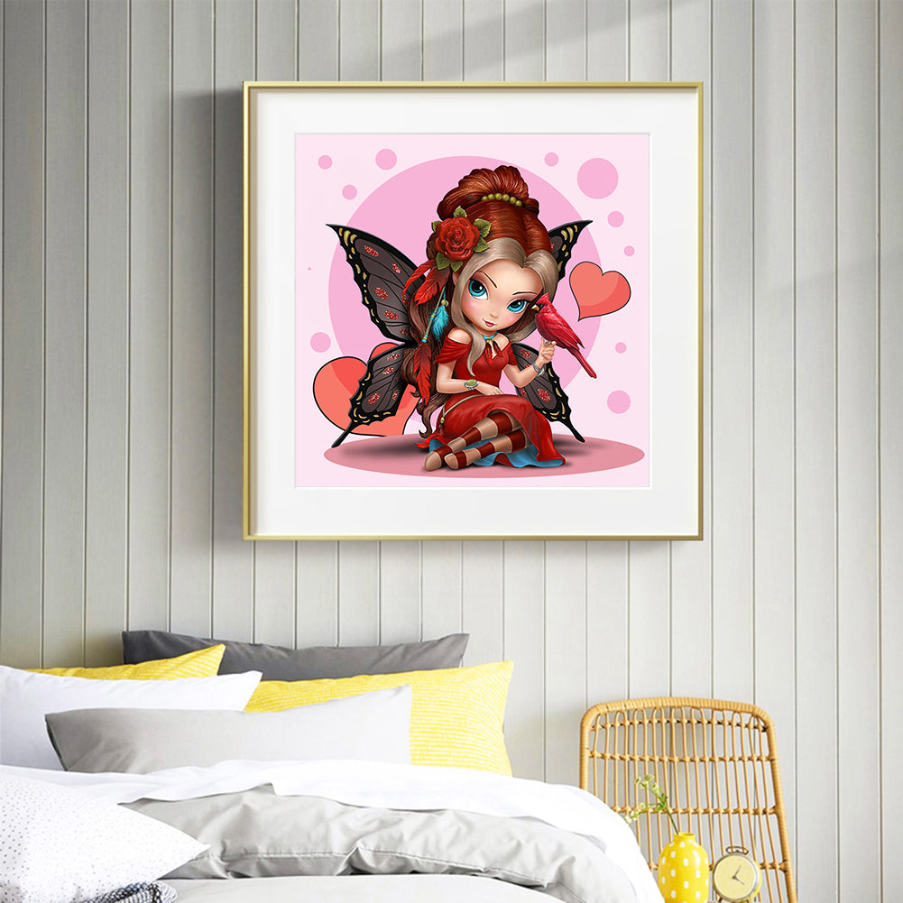 Cartoon Girl - Special Shaped Drill Diamond Painting 30*30CM