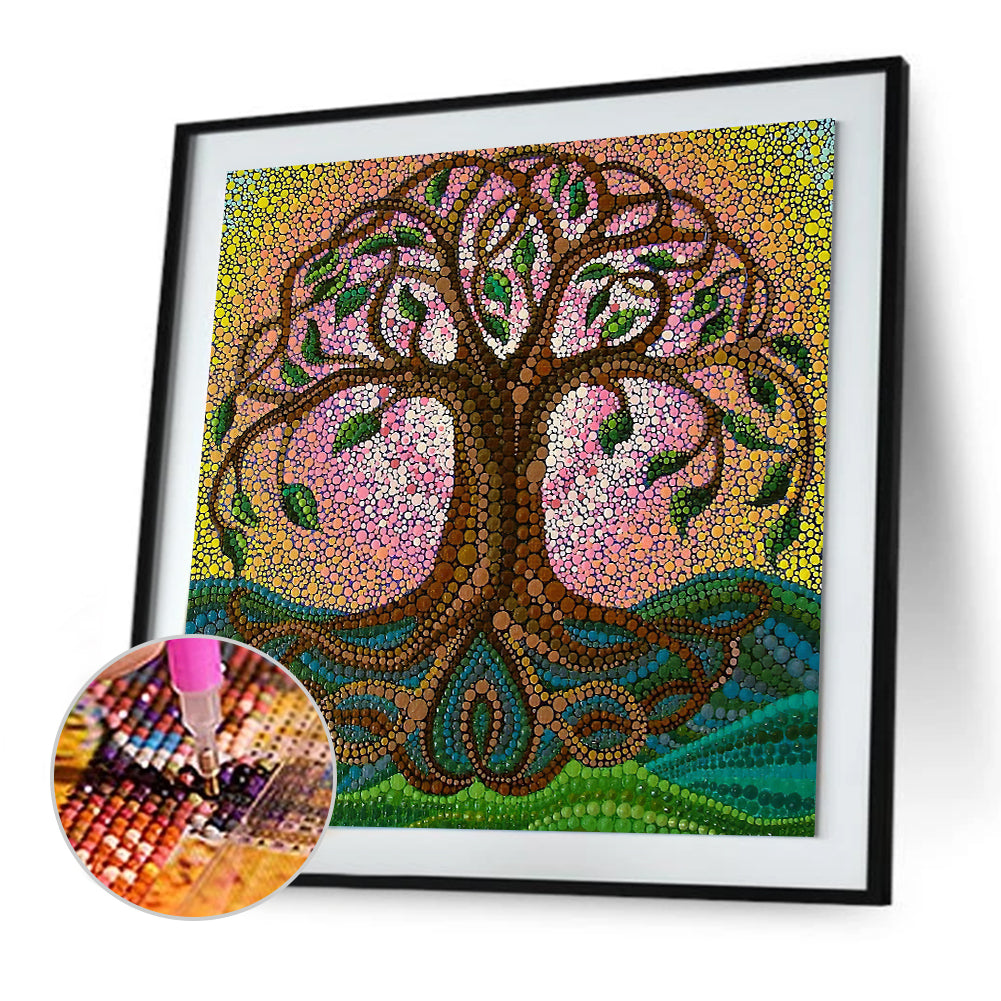 Life Tree - Special Shaped Drill Diamond Painting 30*30CM