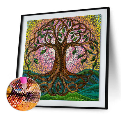 Life Tree - Special Shaped Drill Diamond Painting 30*30CM